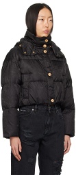 Versace Black Barocco Down Jacket
