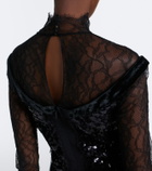 Roberto Cavalli Sequined lace minidress