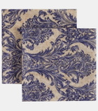 The House of Lyria Set of 2 Filea printed linen napkins