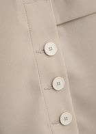 High Confidential Wide-leg Panelled Trousers Cream
