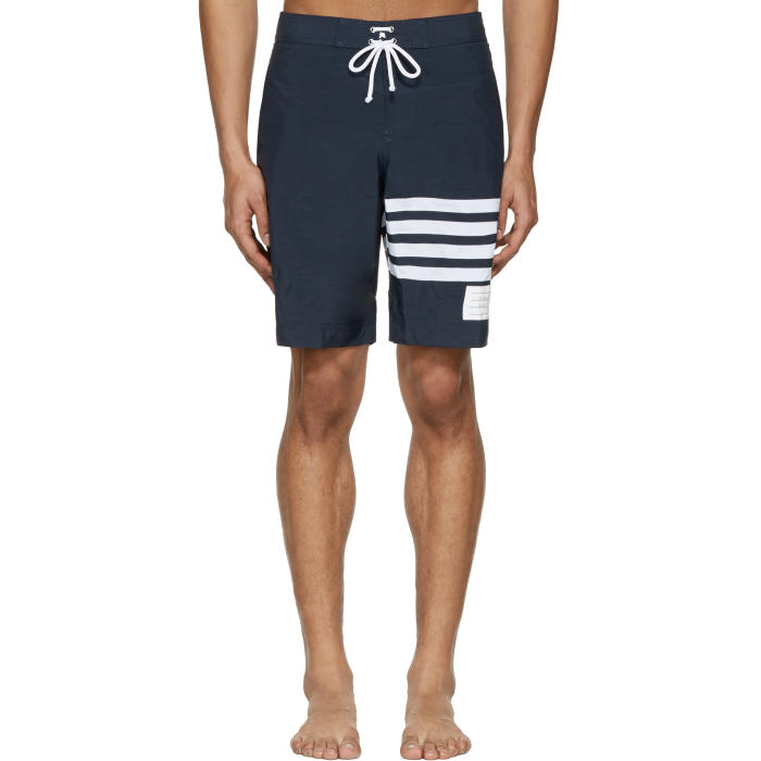 Photo: Thom Browne Navy Board Shorts