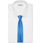 Charvet - 7.5cm Silk and Linen-Blend Jacquard Tie - Blue