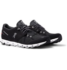 On - Cloud Rubber-Trimmed Mesh Running Sneakers - Black