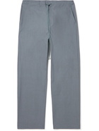 Auralee - Wide-Leg Cotton-Twill Drawstring Trousers - Gray