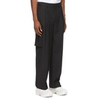 Juun.J Black Wool Wide-Fit Cargo Pants