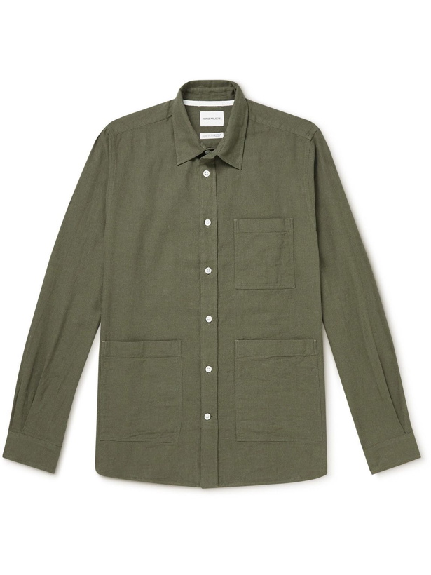 Photo: Norse Projects - Thorsten Cotton and Linen-Blend Twill Shirt - Green