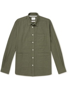 Norse Projects - Thorsten Cotton and Linen-Blend Twill Shirt - Green