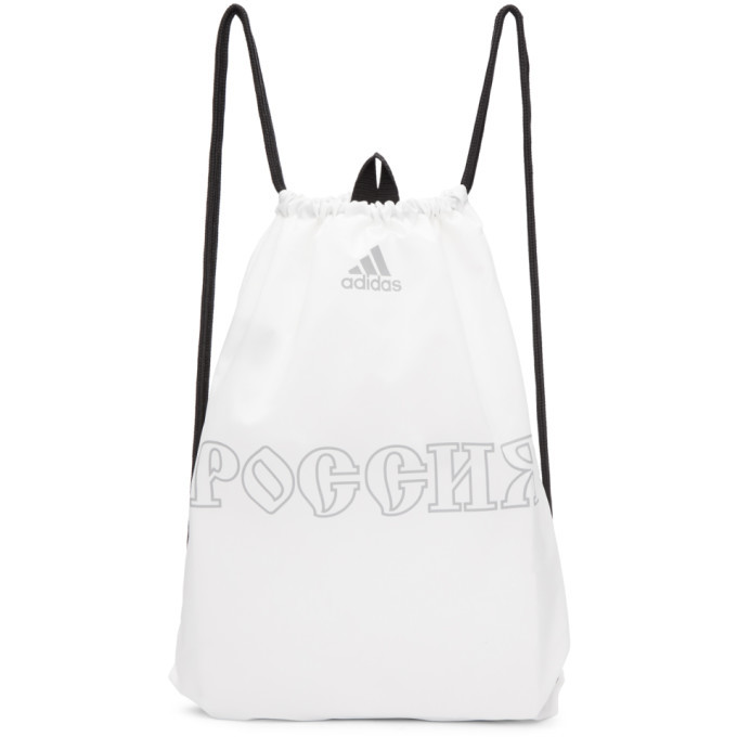 Photo: Gosha Rubchinskiy White adidas Originals Edition Drawstring Gymsack Backpack