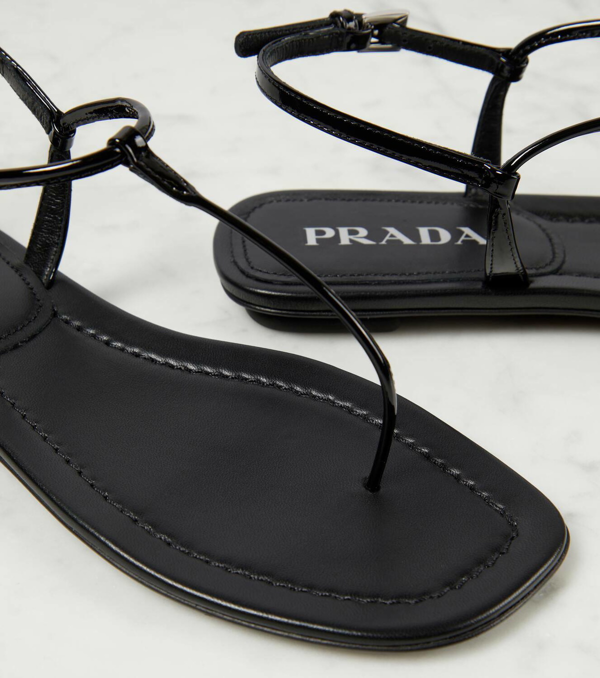 Prada Patent leather thong sandals