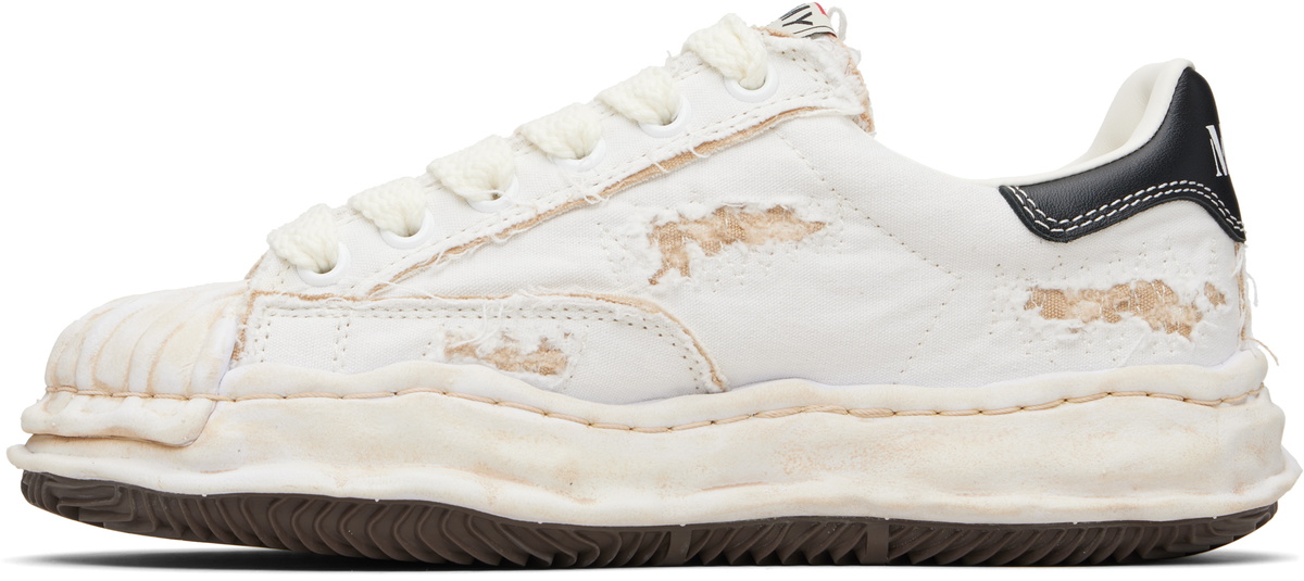 Maison MIHARA YASUHIRO Off-White 'Blakey' OG Sole Ripped Overdye Canvas Sneakers