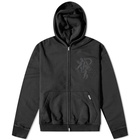 Represent Men's Cherub Initial Zip Hoodie in Jet Black