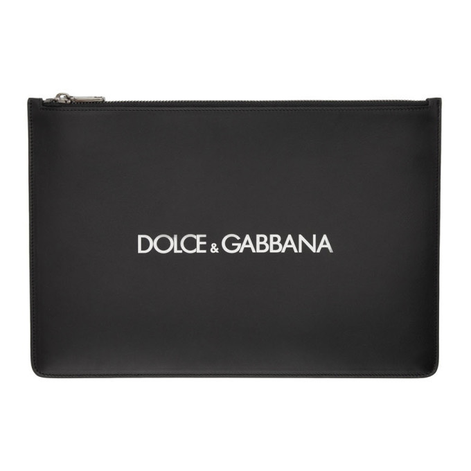 Photo: Dolce and Gabbana Black Calfskin Logo Pouch