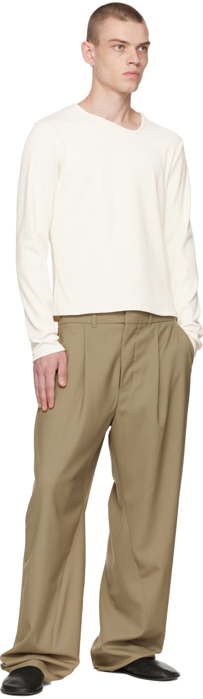 BIANCA deals SAUNDERS Shirred Beige Long Shorts