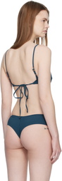 Fruity Booty Blue Bream Stripe Bikini Top