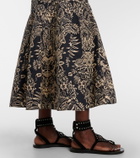 Ulla Johnson Clarisse printed cotton poplin midi skirt