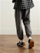 Acne Studios - Tapered Logo-Appliquéd Cotton-Jersey Sweatpants - Gray