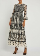 Needle & Thread Adeline Floral-embroidered Tulle Gown Cream