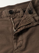 Theory - Zaine Straight-Leg Cotton-Blend Twill Shorts - Brown