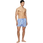 Paul Smith Blue 'Painted Stripe' Swim Shorts