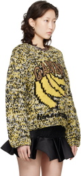 GANNI Black & Yellow Heavy Wool Handknit Sweater