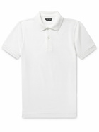 TOM FORD - Cotton-Piqué Polo Shirt - White