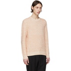 Salvatore Ferragamo Pink and Off-White Alpaca Sweater