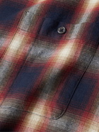 Altea - Checked Cotton and Ramie-Blend Flannel Shirt - Blue