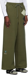 OPEN YY Green Argyle Wide Sweatpants