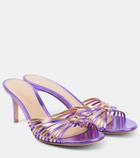 Gianvito Rossi 70 metallic leather mules