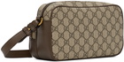 Gucci Beige & Brown Small Ophidia Messenger Bag