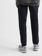 NN07 - Foss Tapered Cotton-Blend Twill Trousers - Blue