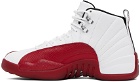 Nike Jordan White & Red Air Jordan 12 Sneakers