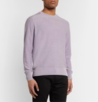 rag & bone - Lance Slim-Fit Garment-Dyed Cotton Sweater - Purple