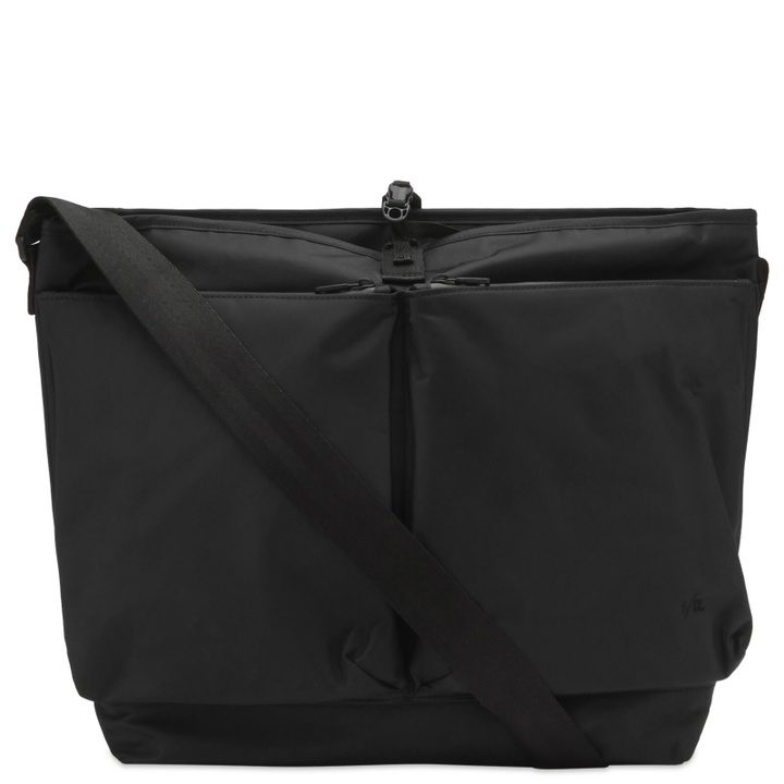Photo: F/CE. Recycled Twill Courier Shoulder Bag in Black 