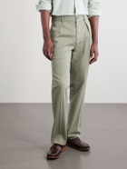 Drake's - Games Straight-Leg Herringbone Cotton Suit Trousers - Green