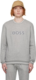 BOSS Gray Appliqué Sweatshirt