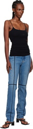 MM6 Maison Margiela Black Lycra Jersey Tank Top