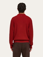 Ferragamo Mens Knitted polo top in Red
