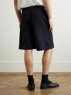 The Row - Eston Wide-Leg Cotton-Jersey Shorts - Blue