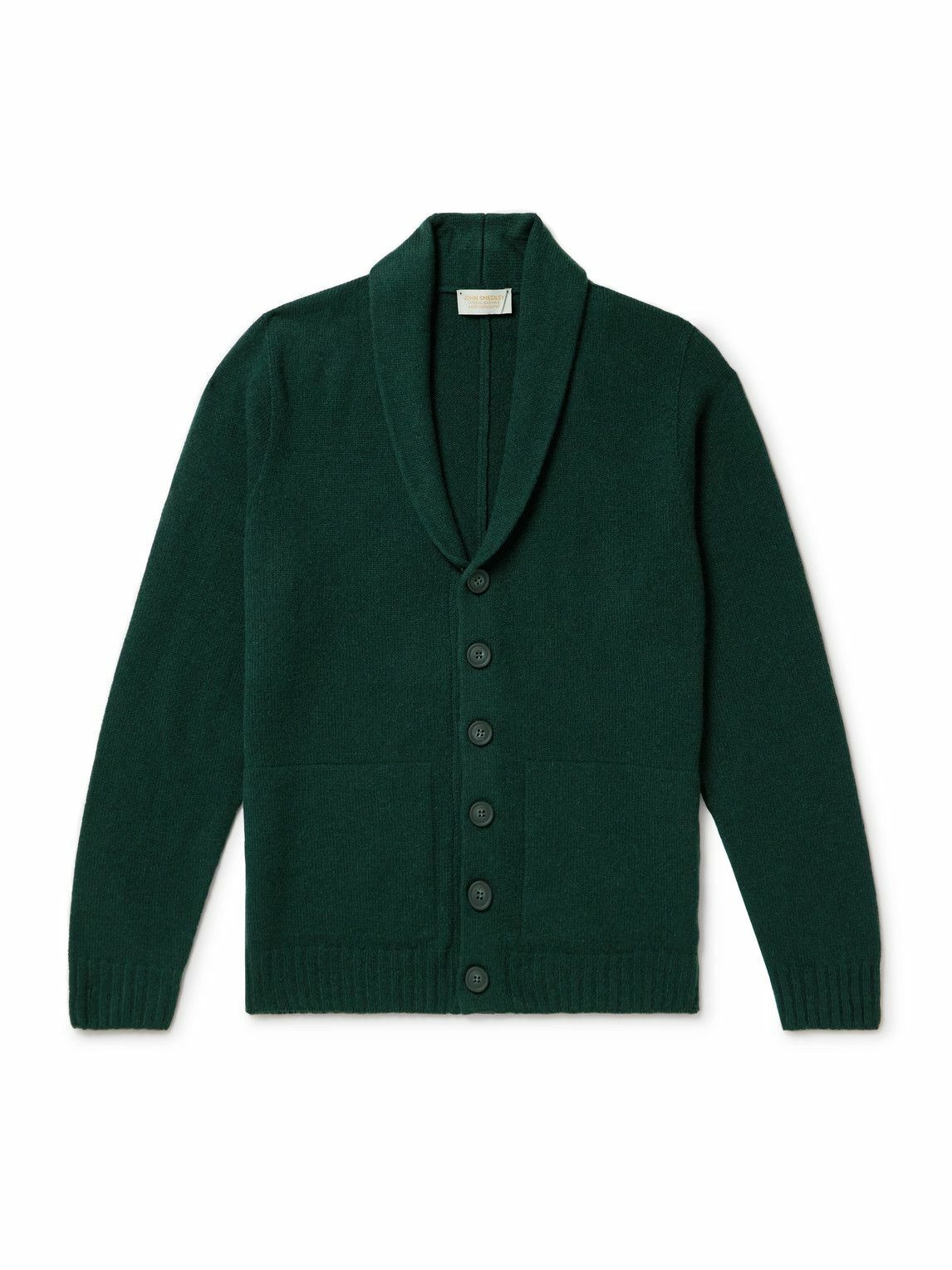 John Smedley - Rockford Shawl-Collar Recycled-Cashmere and Merino Wool-Blend Cardigan - Green