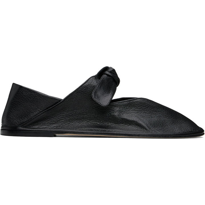 Photo: HEREU Black Llasada Supple Shiny Ballerina Flats