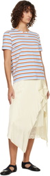 Marni Blue & Brown Striped Cotton T-shirt