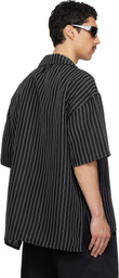 WILLY CHAVARRIA Black Camp Collar S/S Shirt