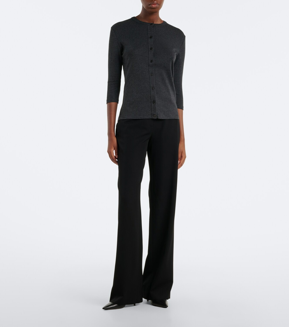 The Row Alena cotton, cashmere, and silk cardigan