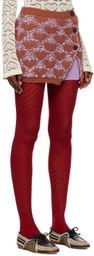 Marco Rambaldi Brown Heart Miniskirt