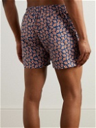 Drake's - Printed Shell Swim Shorts - Blue
