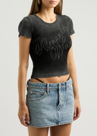 Alexander Wang Logo-embellished Cotton T-shirt Black