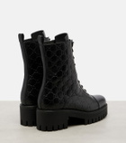 Gucci GG leather lace-up boots