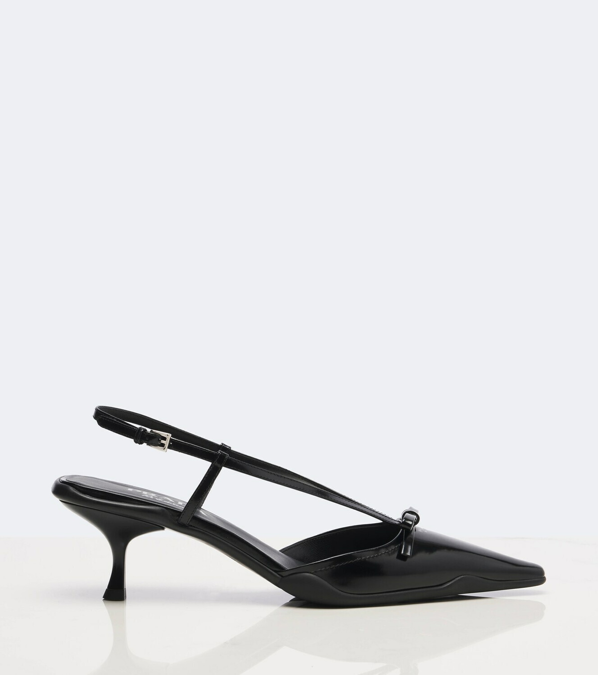 Prada Bow-detail leather slingback pumps