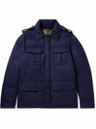 Incotex - Montedoro Padded Wool-Twill Down Field Jacket - Blue